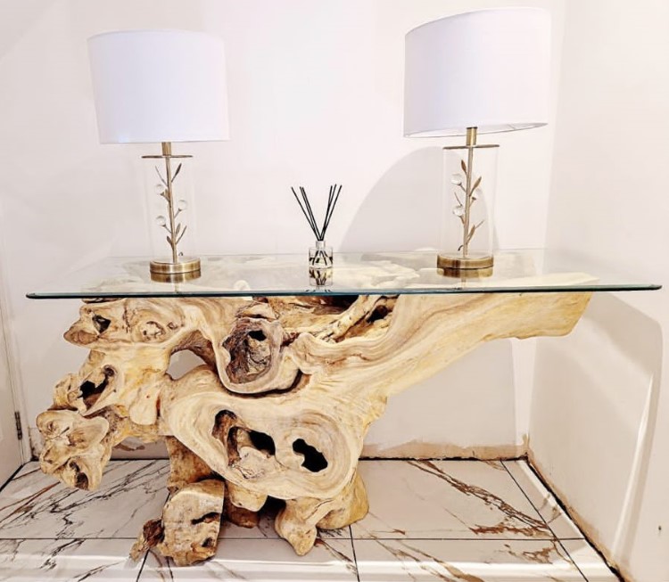 Teak Root Console Tables